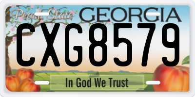 GA license plate CXG8579