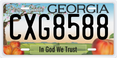 GA license plate CXG8588
