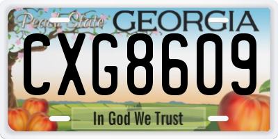 GA license plate CXG8609