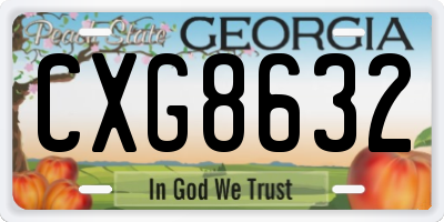 GA license plate CXG8632