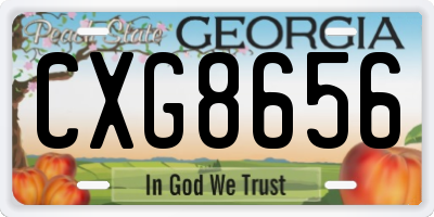 GA license plate CXG8656