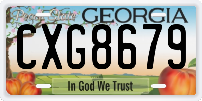 GA license plate CXG8679