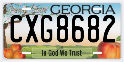GA license plate CXG8682