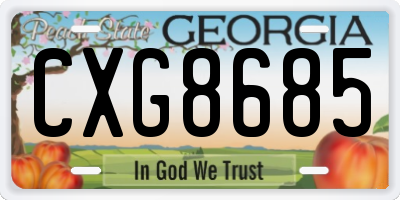GA license plate CXG8685