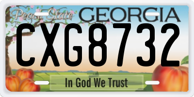 GA license plate CXG8732