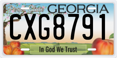 GA license plate CXG8791