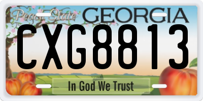 GA license plate CXG8813