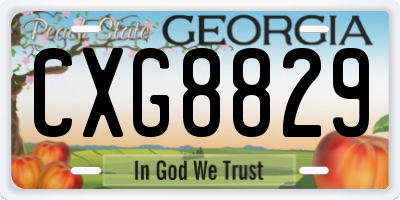 GA license plate CXG8829