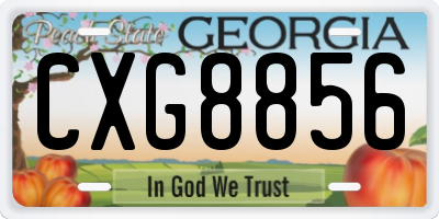 GA license plate CXG8856