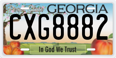 GA license plate CXG8882