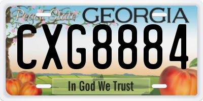 GA license plate CXG8884