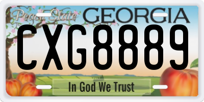 GA license plate CXG8889