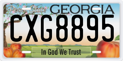 GA license plate CXG8895