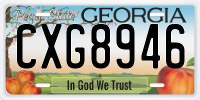 GA license plate CXG8946
