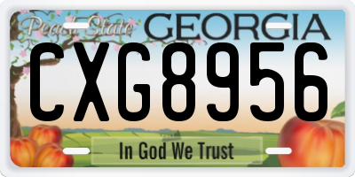 GA license plate CXG8956