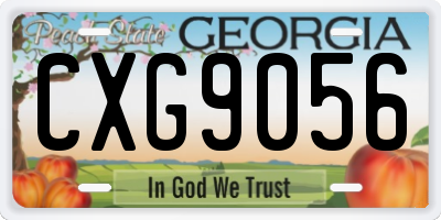 GA license plate CXG9056