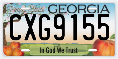 GA license plate CXG9155