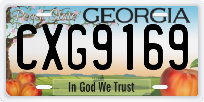 GA license plate CXG9169