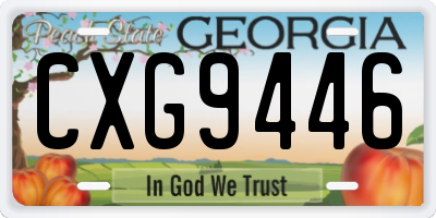 GA license plate CXG9446