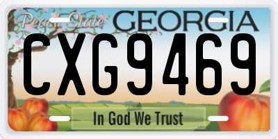 GA license plate CXG9469