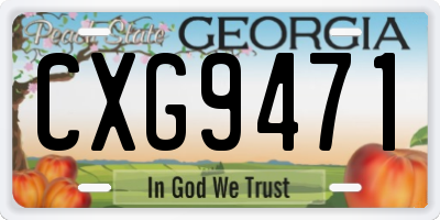 GA license plate CXG9471