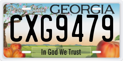 GA license plate CXG9479