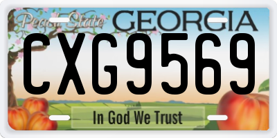 GA license plate CXG9569