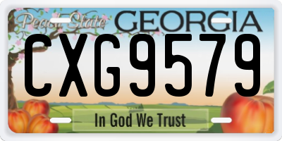 GA license plate CXG9579