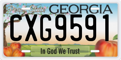 GA license plate CXG9591