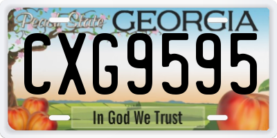 GA license plate CXG9595