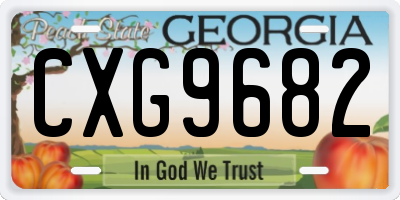 GA license plate CXG9682