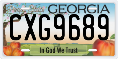 GA license plate CXG9689
