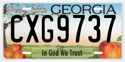 GA license plate CXG9737