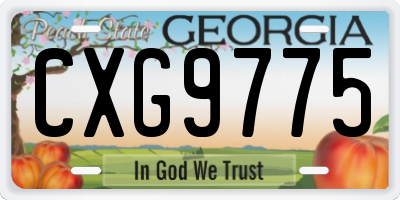 GA license plate CXG9775