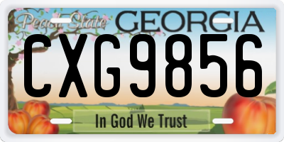 GA license plate CXG9856