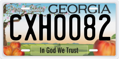 GA license plate CXH0082