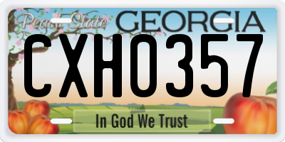 GA license plate CXH0357