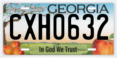 GA license plate CXH0632