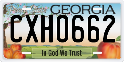 GA license plate CXH0662