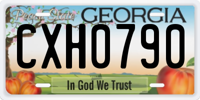 GA license plate CXH0790