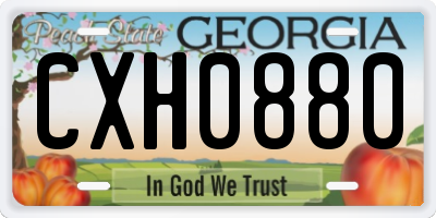 GA license plate CXH0880
