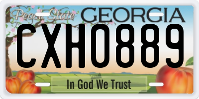 GA license plate CXH0889