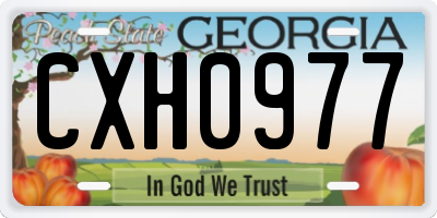 GA license plate CXH0977