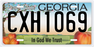 GA license plate CXH1069