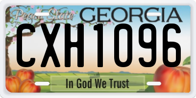 GA license plate CXH1096