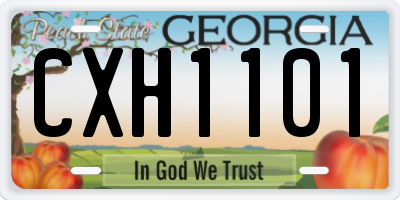 GA license plate CXH1101