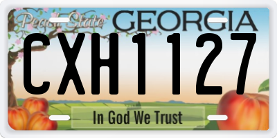 GA license plate CXH1127