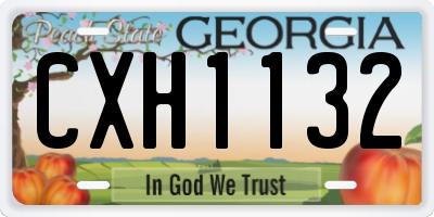 GA license plate CXH1132
