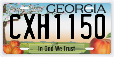 GA license plate CXH1150