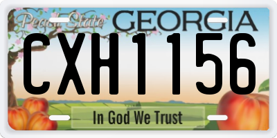 GA license plate CXH1156